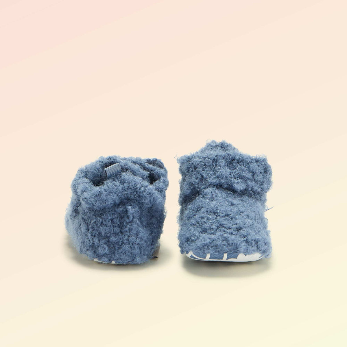 Chaussons montants effet moutonné - 'Kitchoun' BLEU