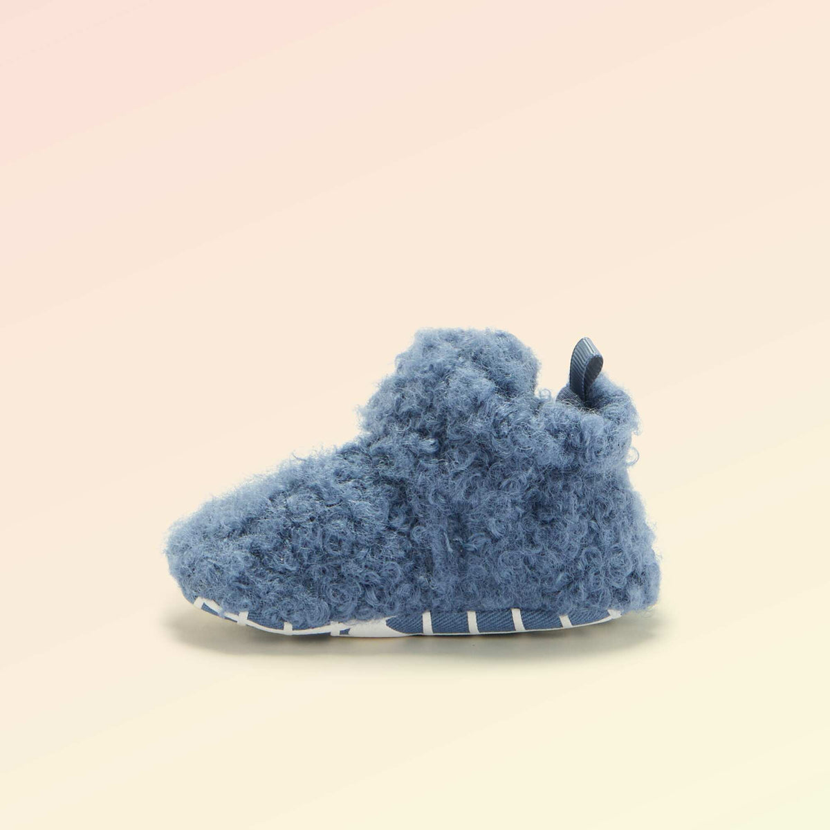 Chaussons montants effet moutonné - 'Kitchoun' BLEU