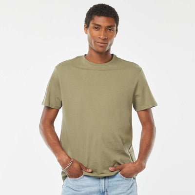 T-shirt droit en jersey uni KAKI