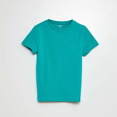 T-shirt basique en jersey uni VERT