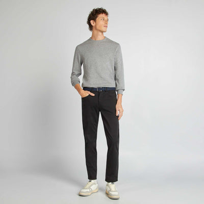 Chino slim 5 poches - L32 NOIR