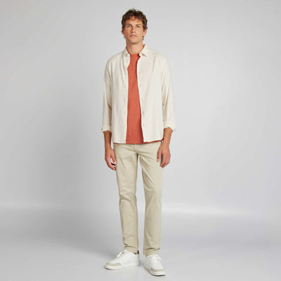 Chino slim 5 poches - L32 BEIGE