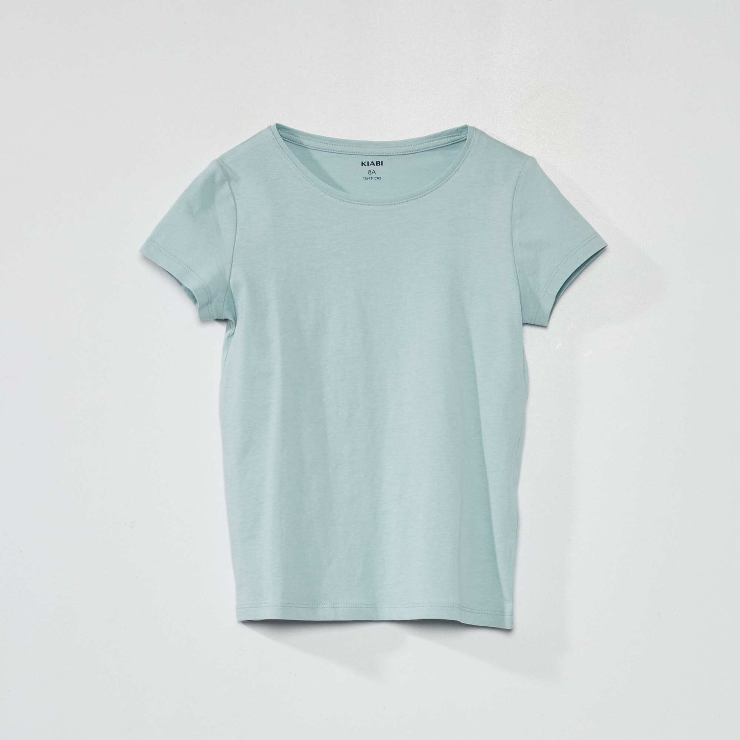 T-shirt en jersey uni BLEU VERT