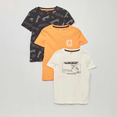 Lot de 3 t-shirts imprimés Blanc