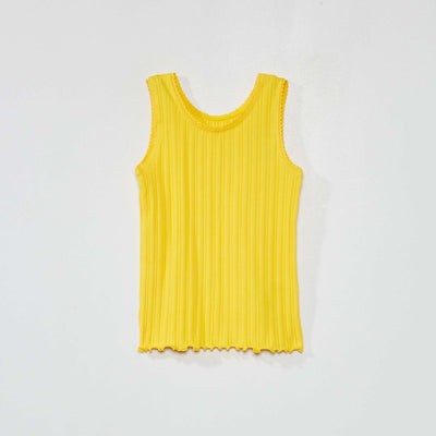 Débardeur en maille côtelée JAUNE
