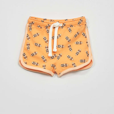 Short en french terry imprimé 'Disney' Orange