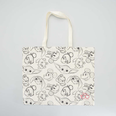 Tote bag XL imprimé 'Mickey' Blanc