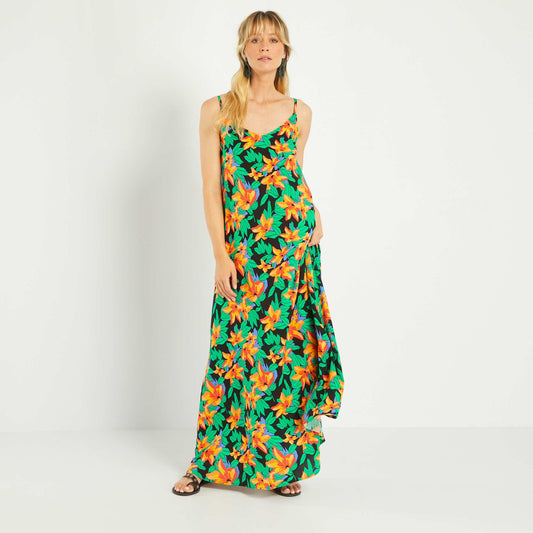 Robe midi avec imprimé Multicolore