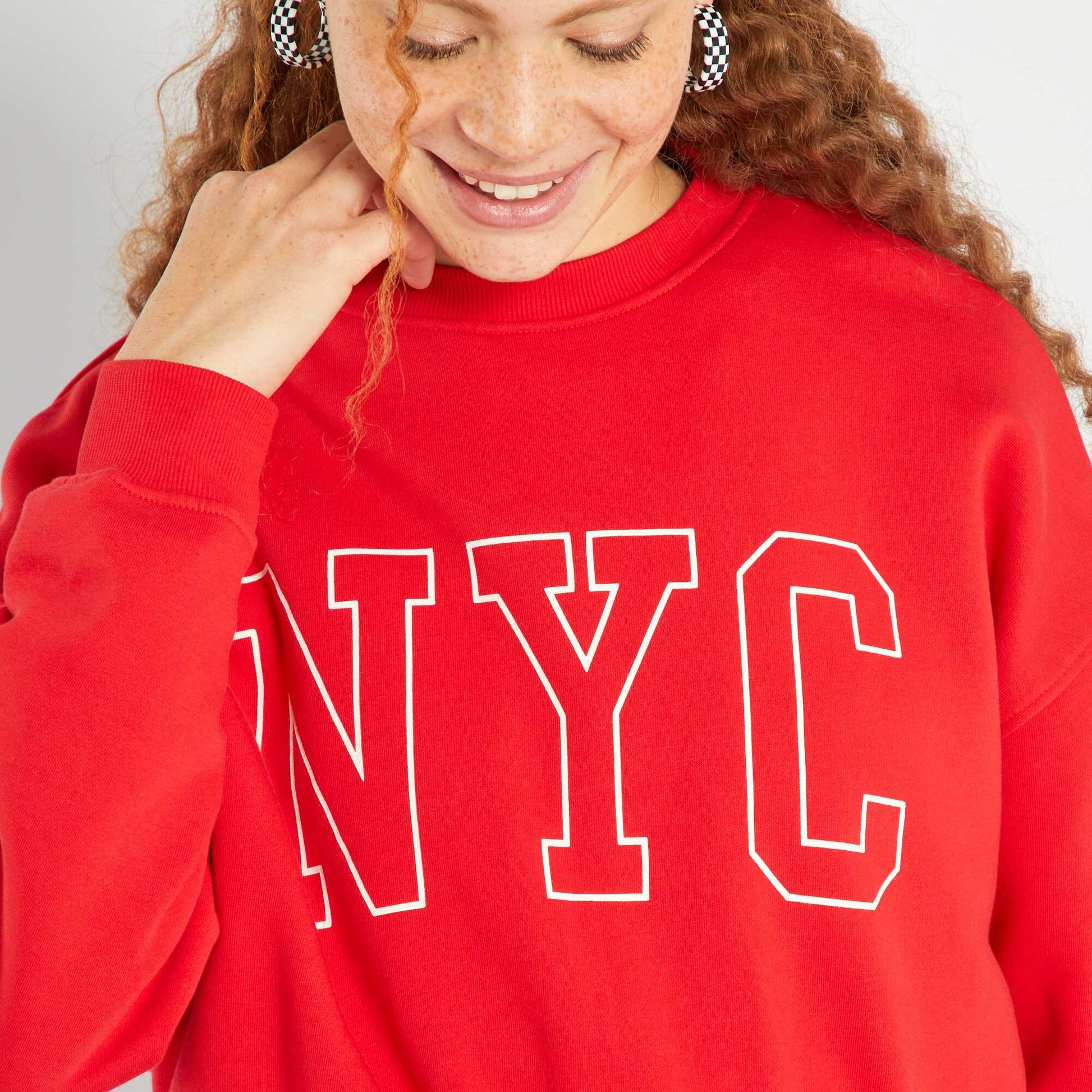 Sweat 'New York' col rond Rouge – Kiabi Afrique