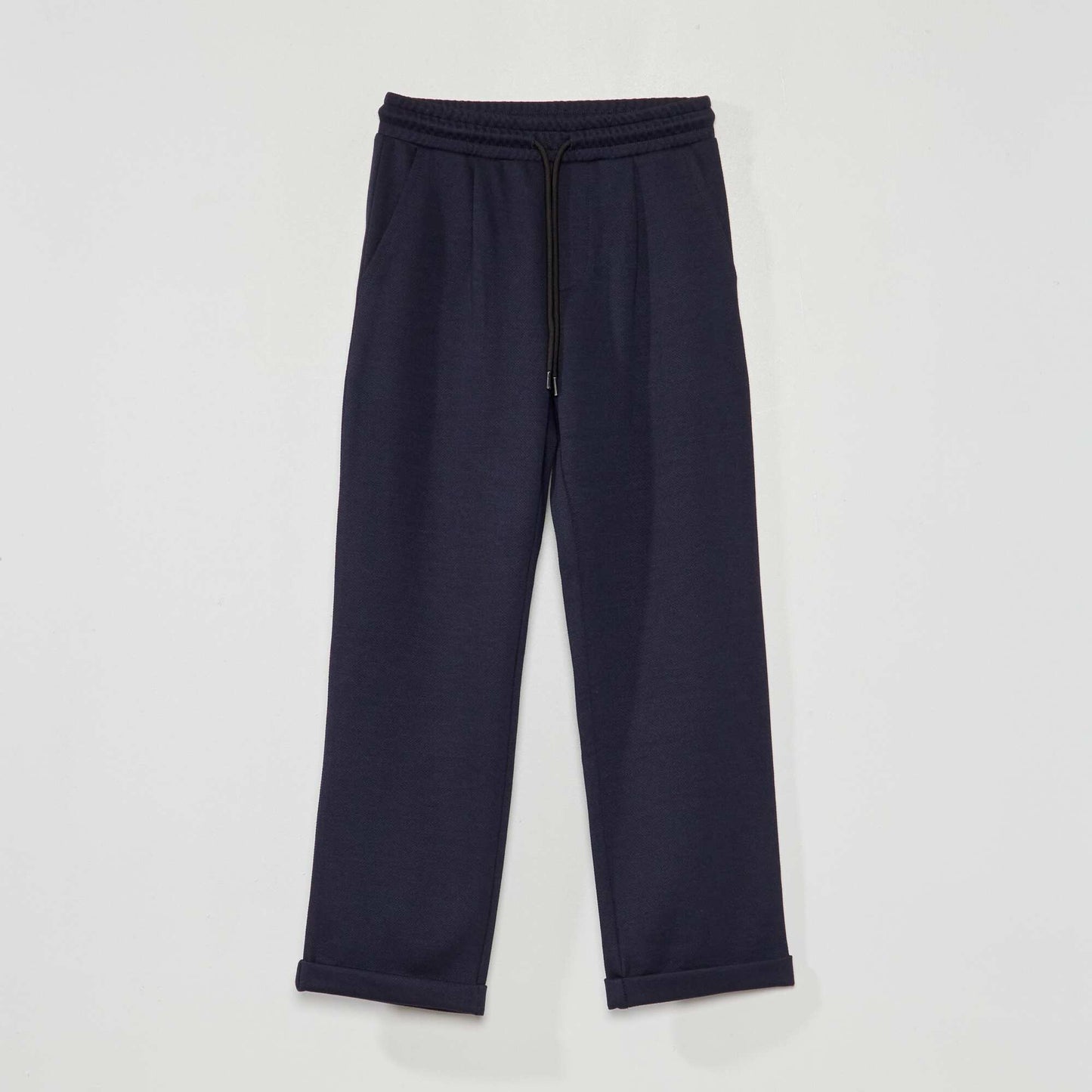 Pantalon jogging en maille piquée Bleu