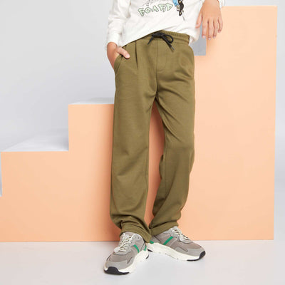 Pantalon jogging en maille piquée Kaki