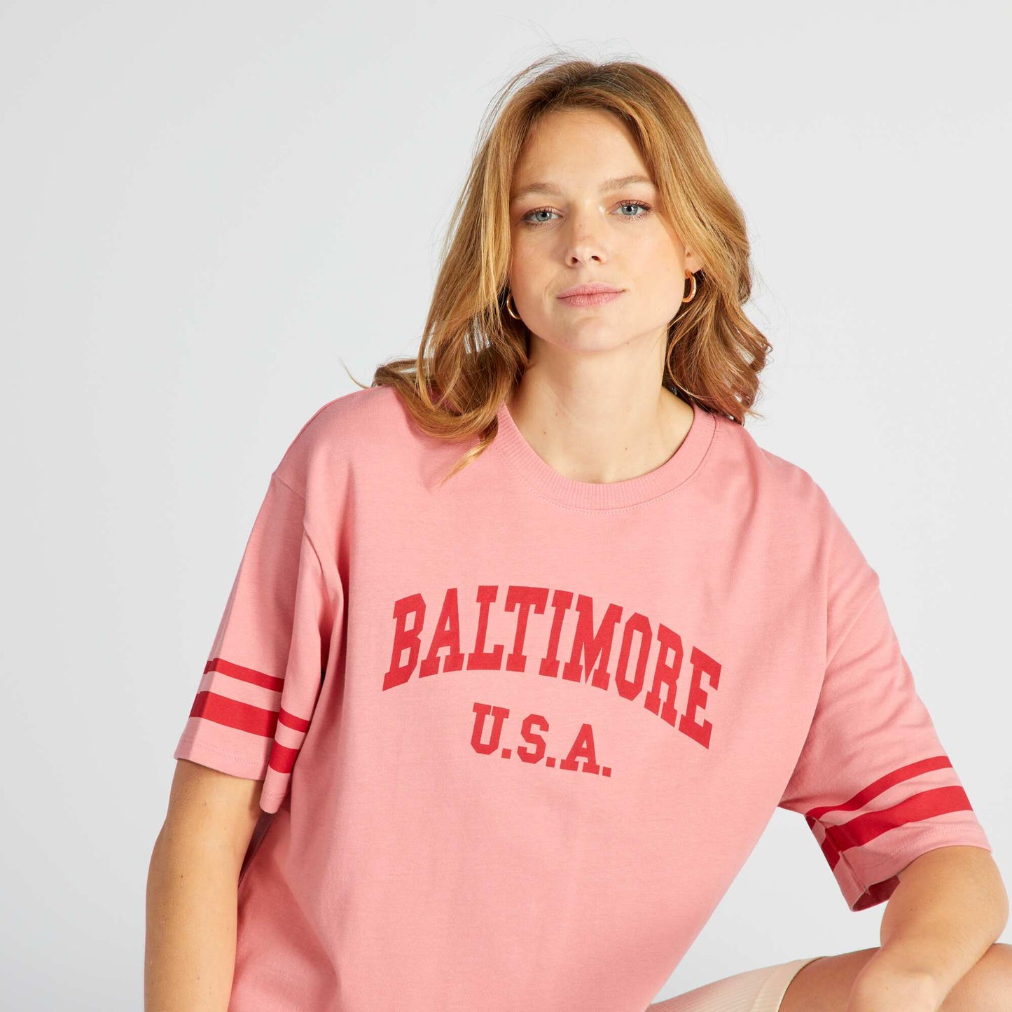 T-shirt manches courtes 'Baltimore' Rose