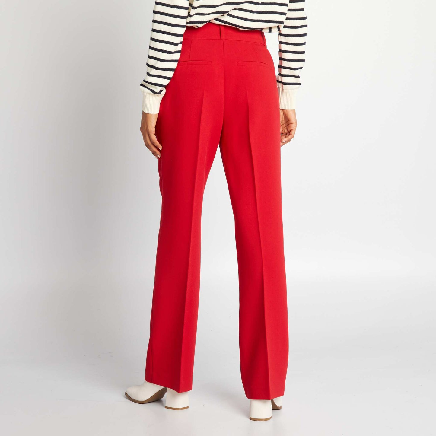 Pantalon taille haute Rouge