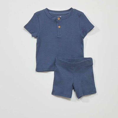 Ensemble pyjama court - 2 pièces Bleu