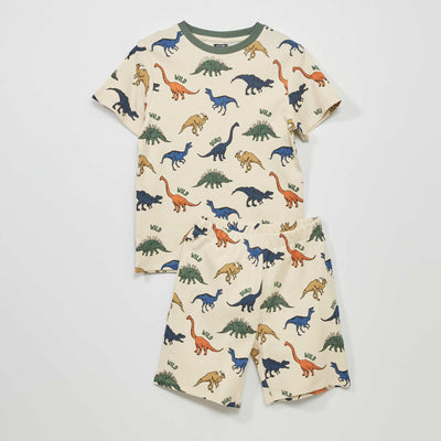 Ensemble pyjama à motif - 2 pièces Beige