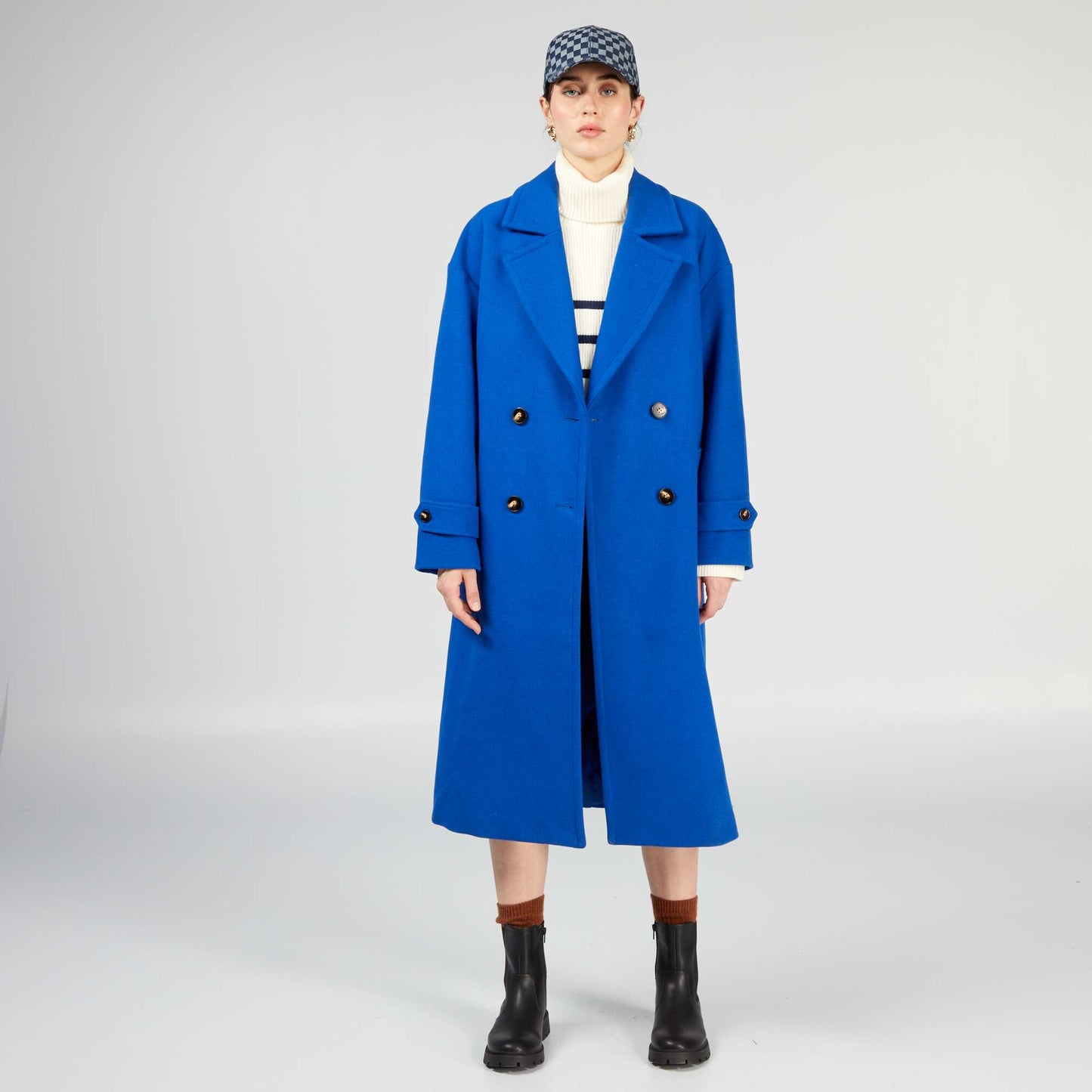 Manteau long Bleu