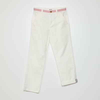 Pantalon en twill blanc