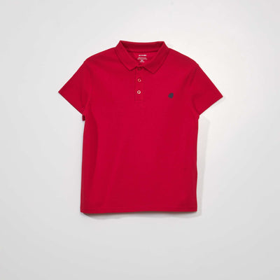 Polo en maille piquée Rouge
