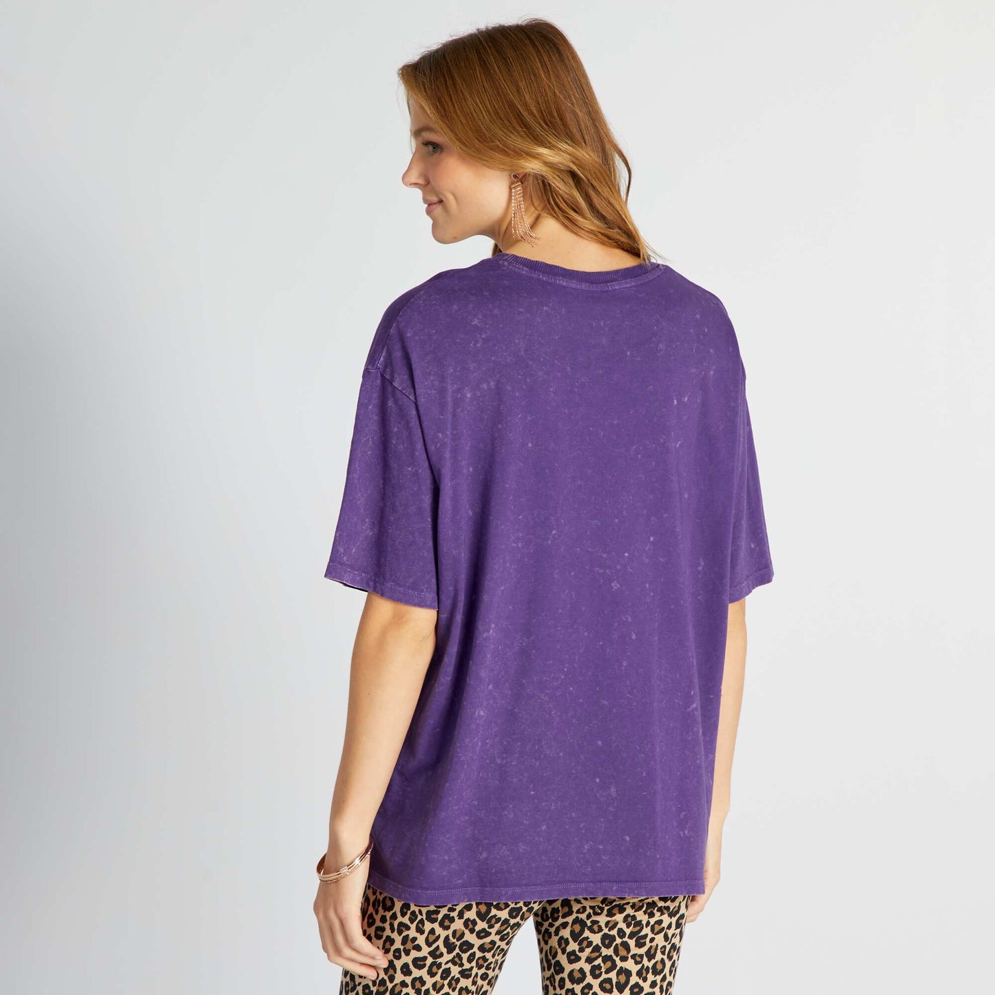 T-shirt en jersey avec imprimé Violet