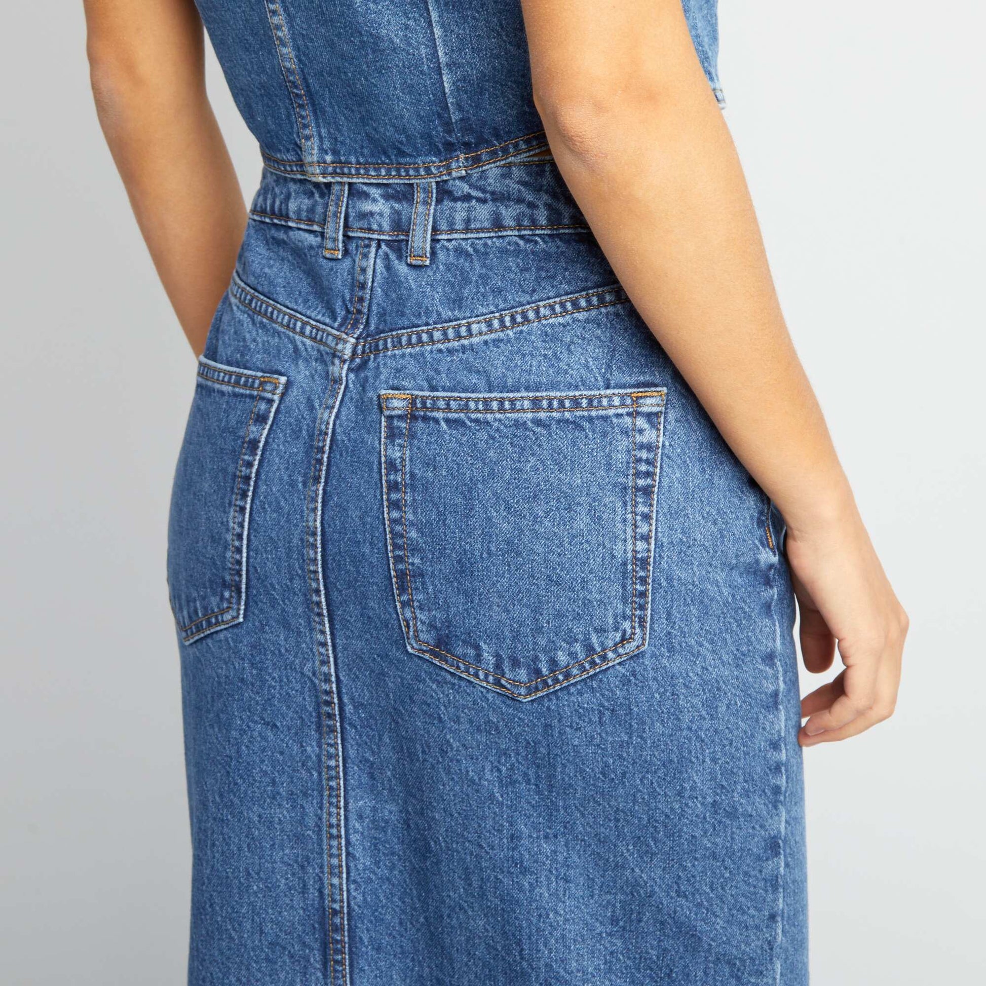 Jupe longue en denim Bleu – Kiabi Afrique - Main Image