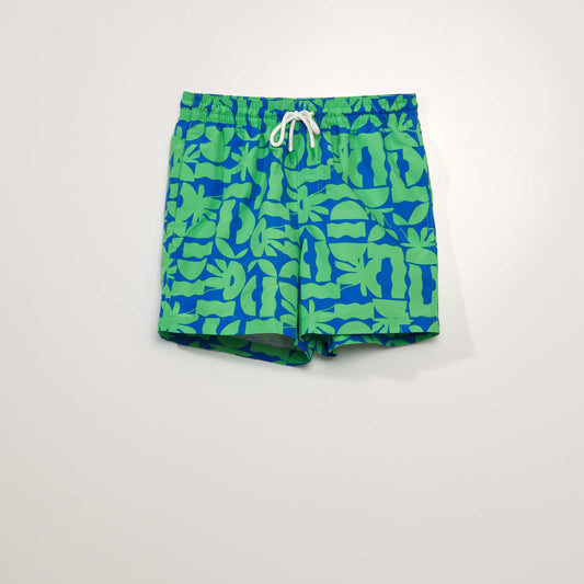 Short de bain Vert/bleu