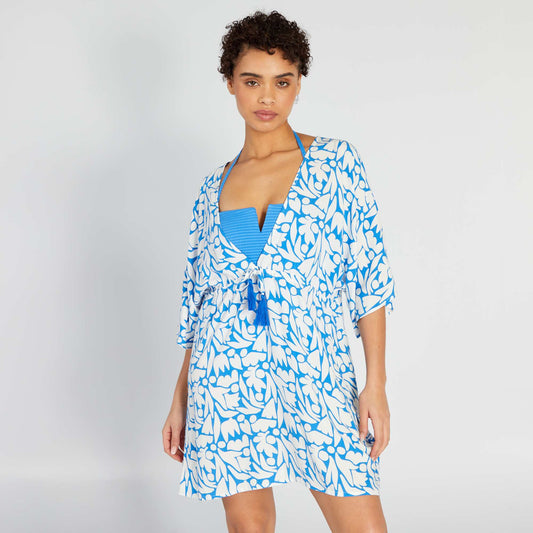 Robe de plage Bleu