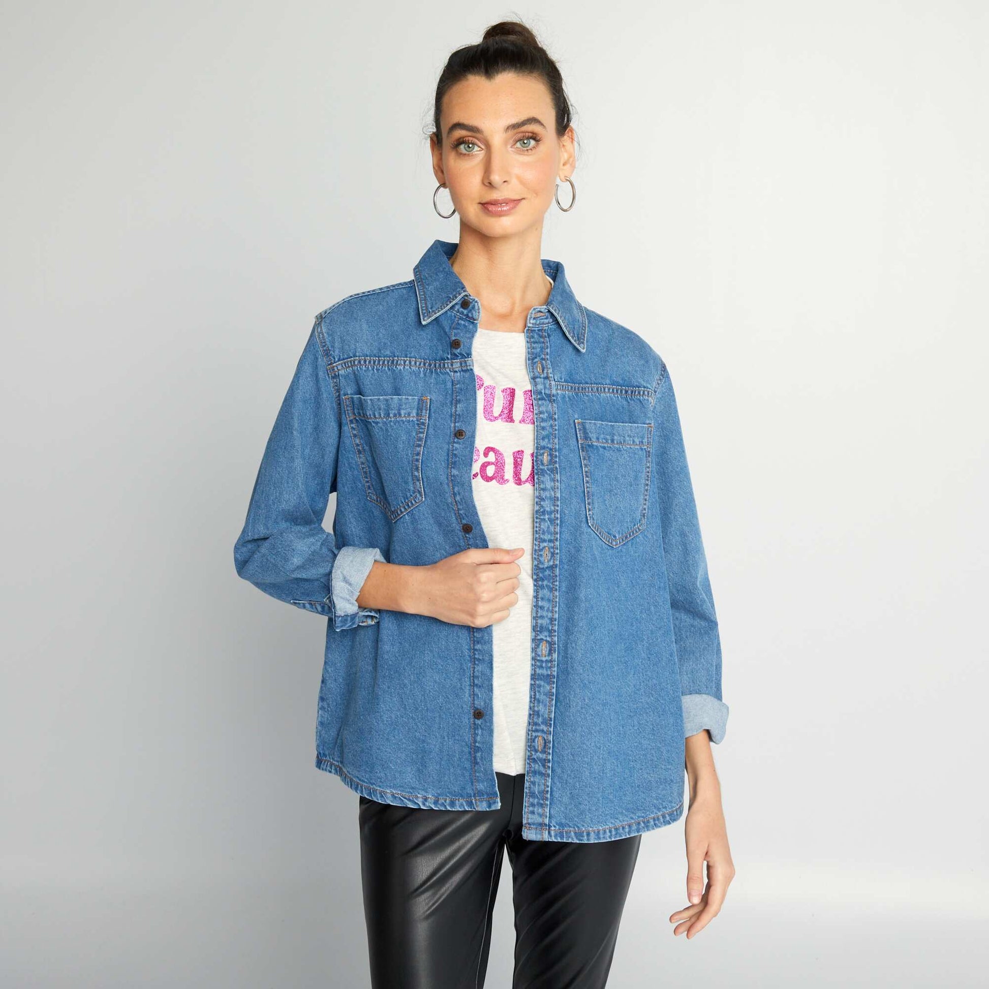 Chemise en denim Bleu – Kiabi Afrique