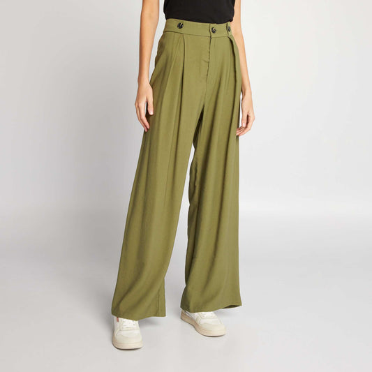 Pantalon large Vert