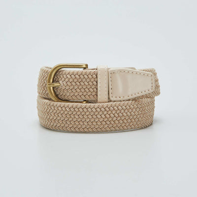 Ceinture en raphia tressé Beige