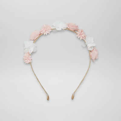 Serre-tête 'fleurs' Blanc