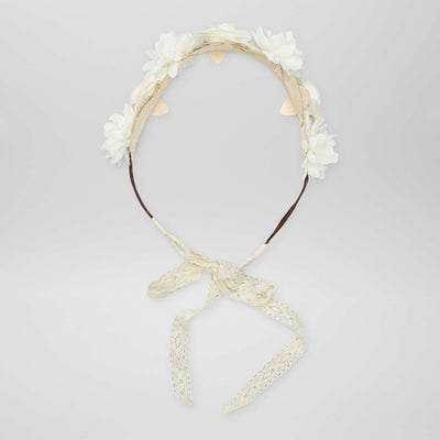 Serre-tête fleurs Blanc
