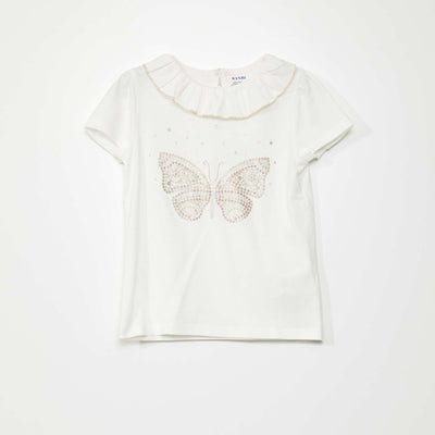 T-shirt fantaisie pailleté Blanc