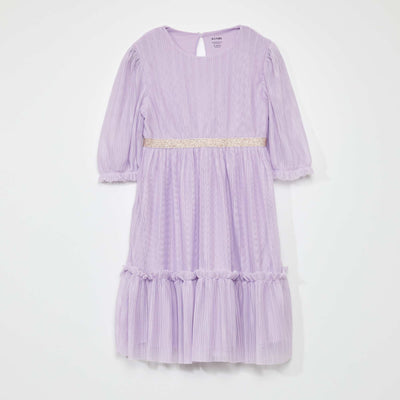 Robe plissée Violet