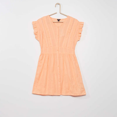 Robe volantée Orange