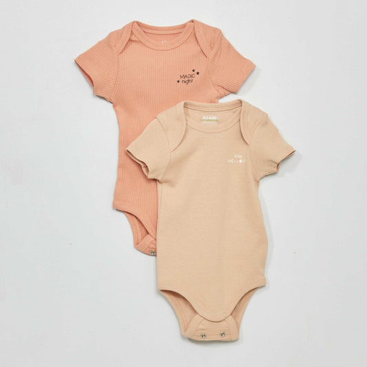 Lot 2 bodies évolutifs Rose/beige