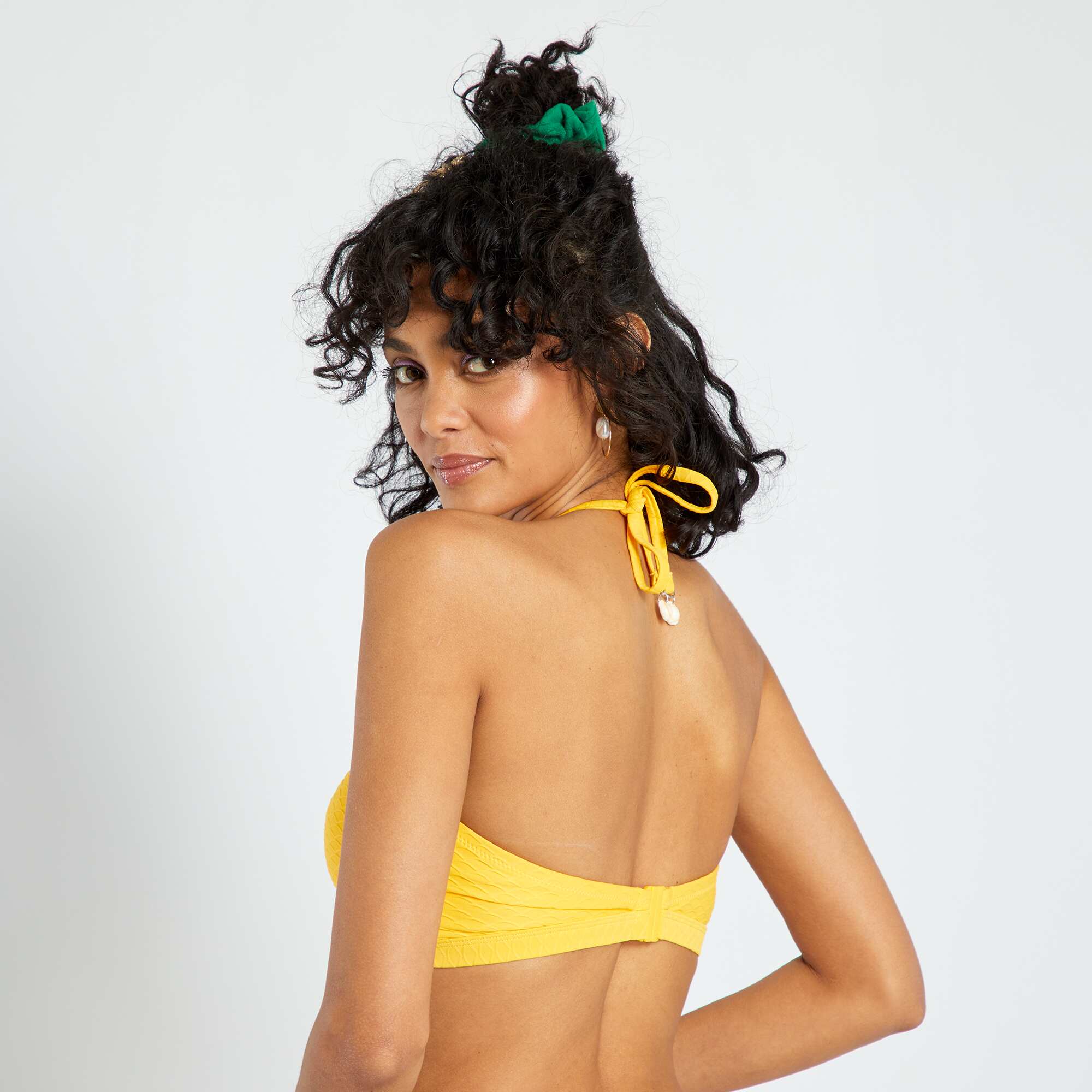 Maillot de bain jaune bandeau hot sale