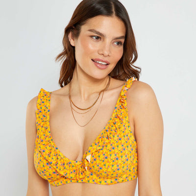 Haut de maillot de bain D&E jaune