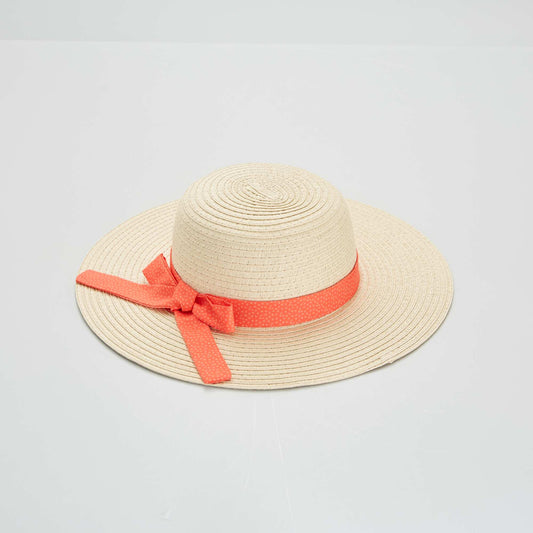 Chapeau en raphia Beige