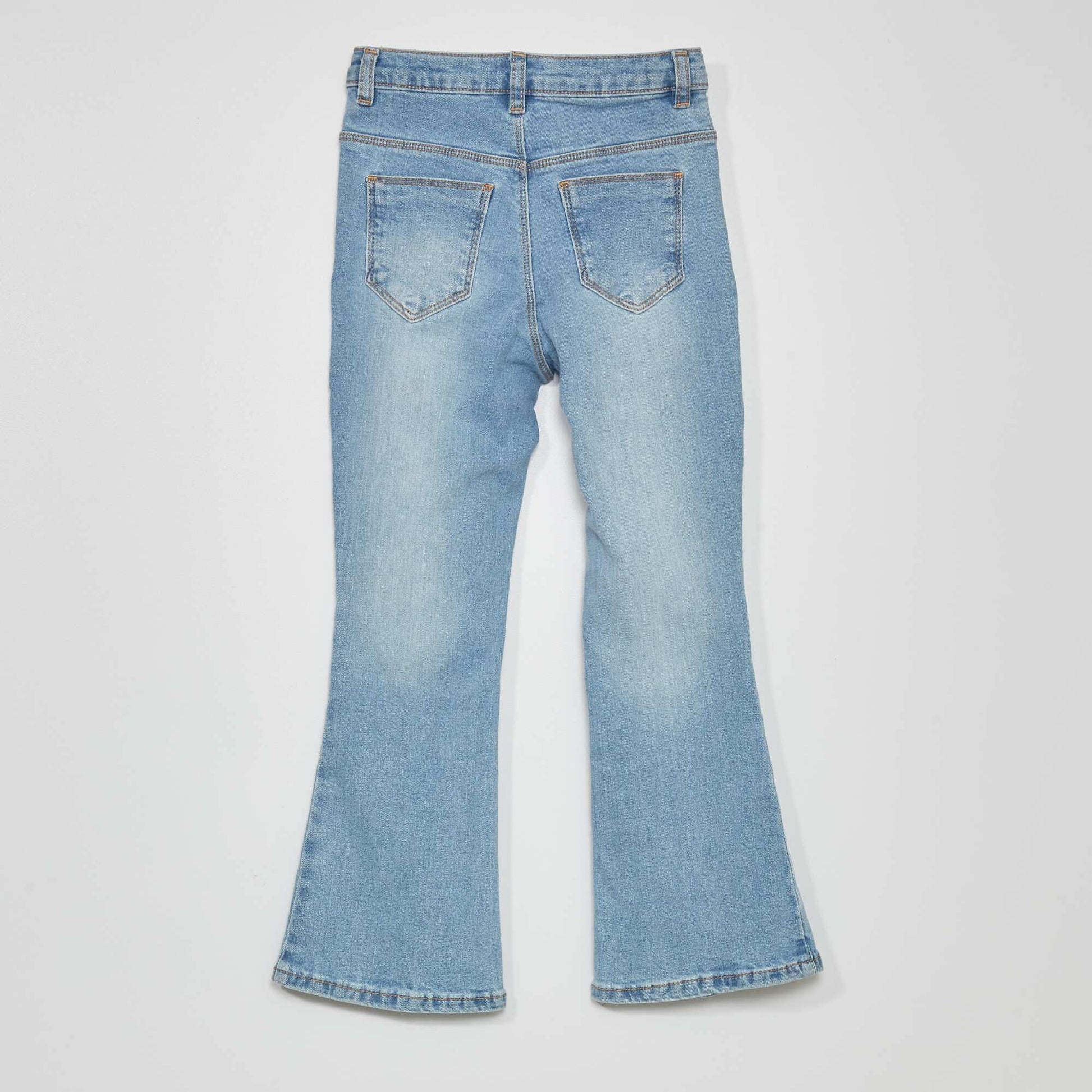 Kiabi Jeans Poches Plaquees Devant Jean Flare/bootcut L34 Stone