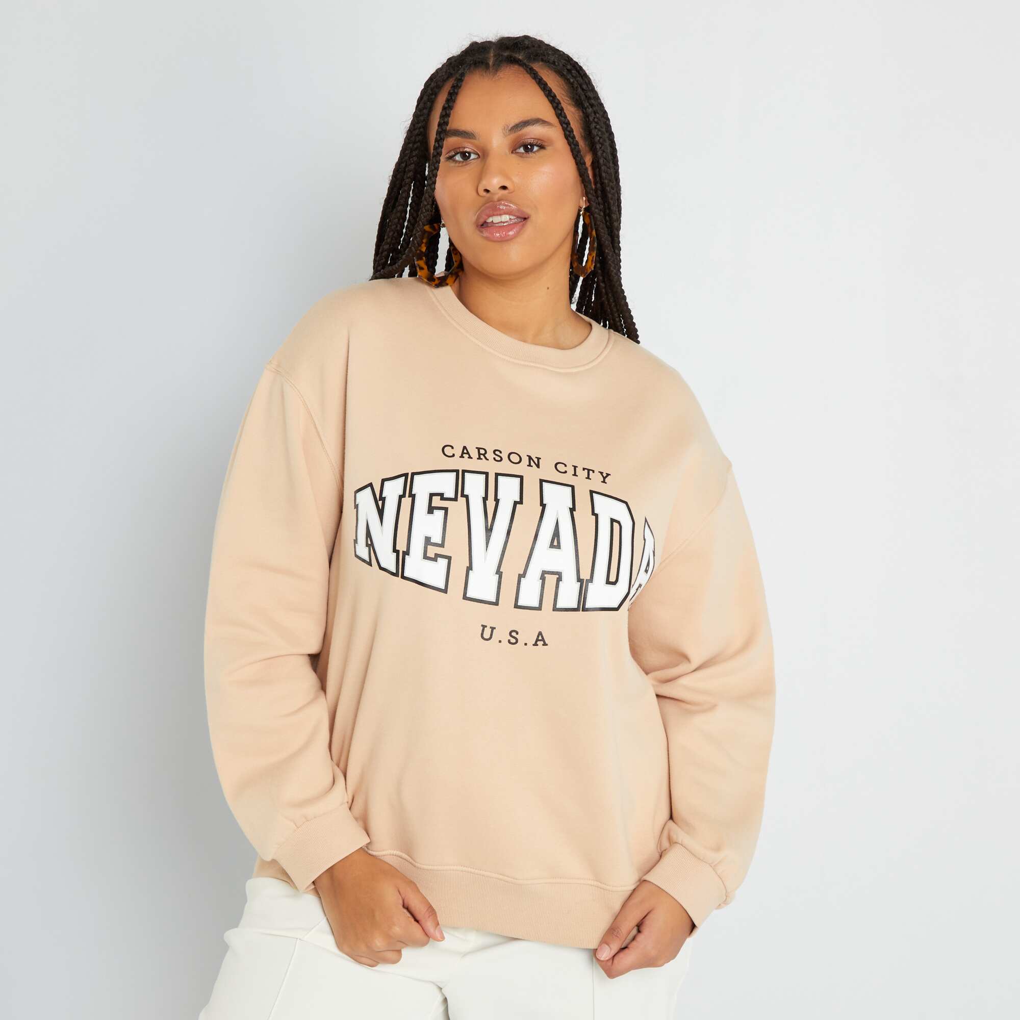 Sweat en molleton 'Nevada' Beige – Kiabi Afrique