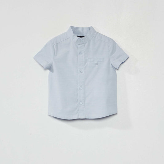 Chemise coton fil à fil Bleu