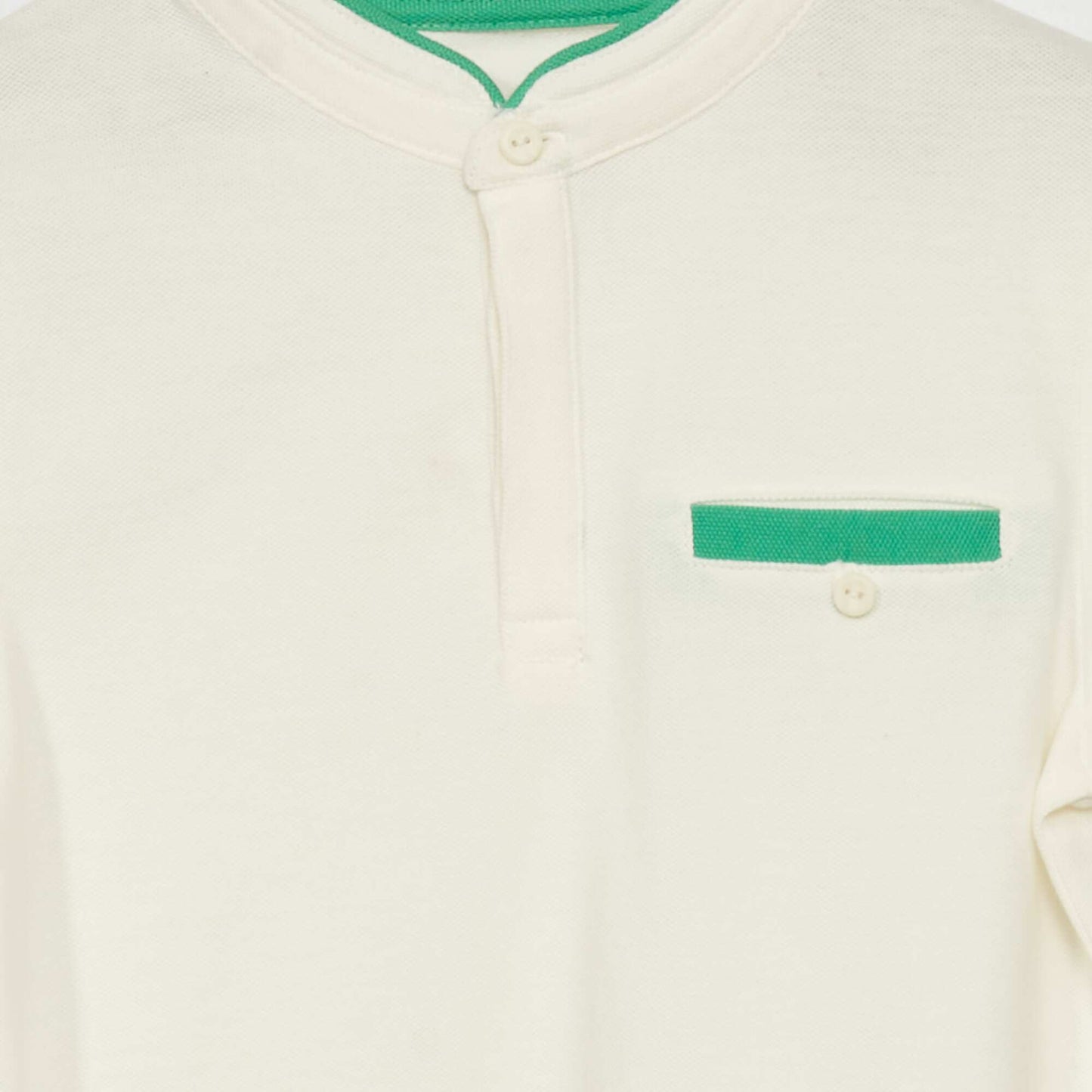 Polo en piqué de coton Blanc