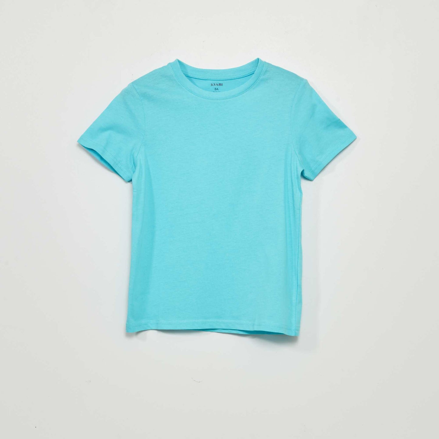 T-shirt uni manches courtes Bleu