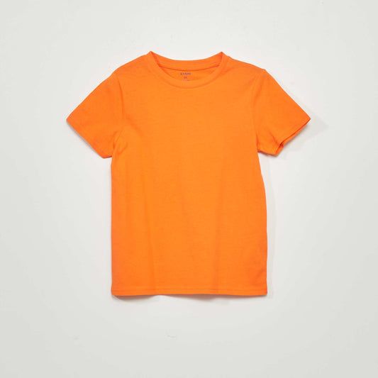 T-shirt uni manches courtes Orange