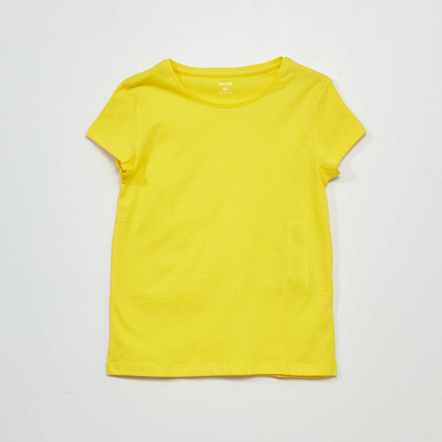 T-shirt en jersey uni jaune