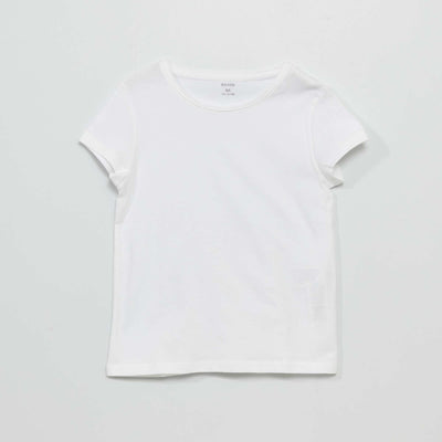 T-shirt en jersey uni blanc