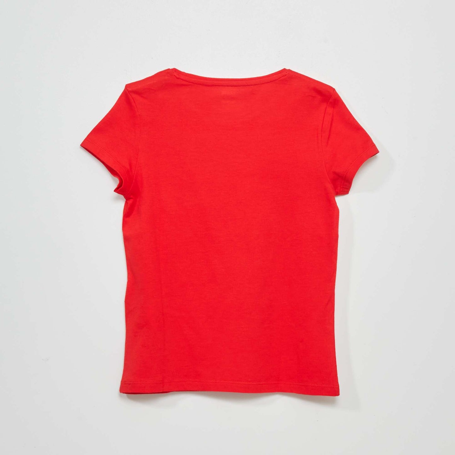 T-shirt en jersey uni rouge