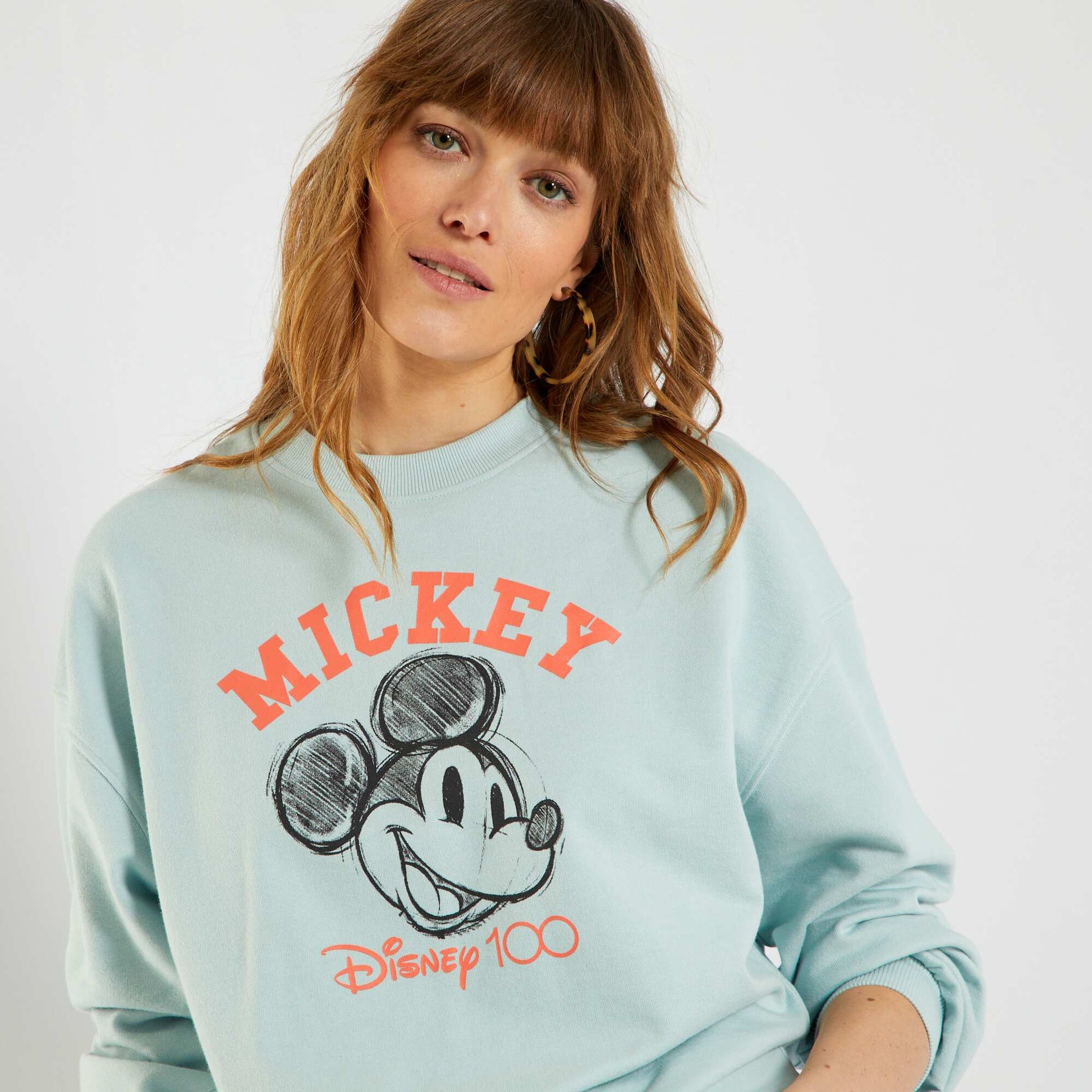 Sweat à col rond '100 ans Disney' Bleu – Kiabi Afrique