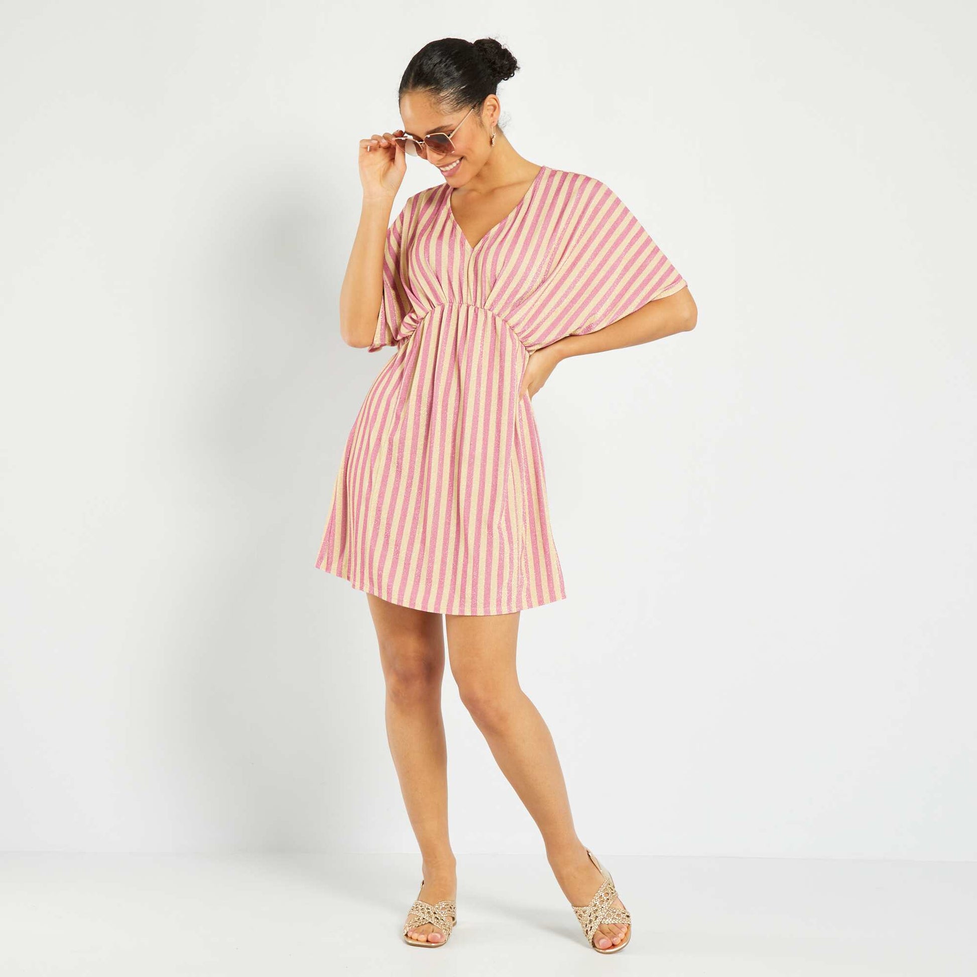 Robe courte à paillettes Rose – Kiabi Afrique - Main Image