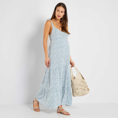 Robe longue maternité Blanc